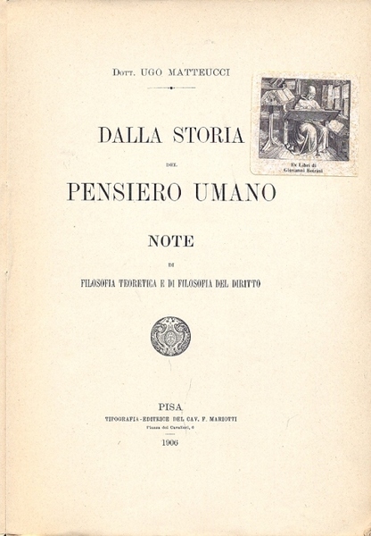 Dalla storia del pensiero umano. Note di filosofia teoretica e …
