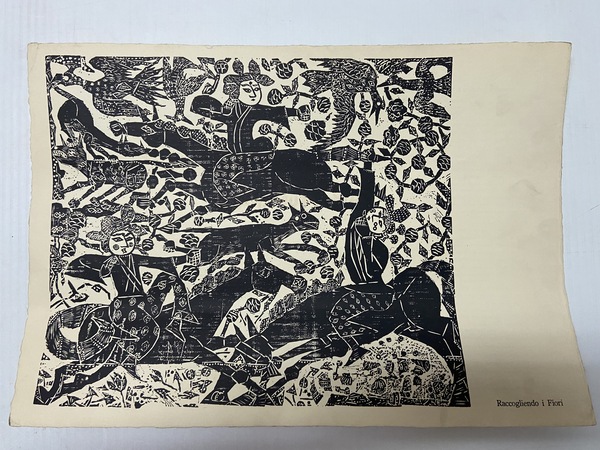 Locandina Esposizione in Europa di Shiko Munakata Organizzata dalla Kokusai …