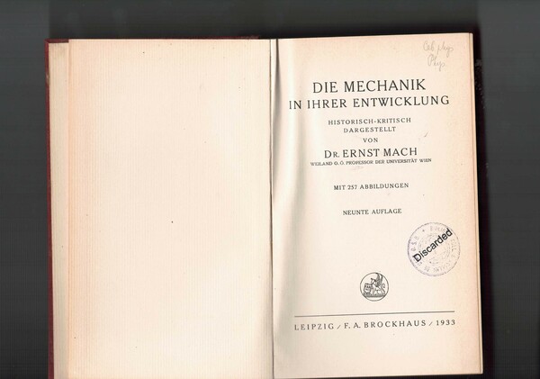 Die Mechanik in ihrer Entwicklung