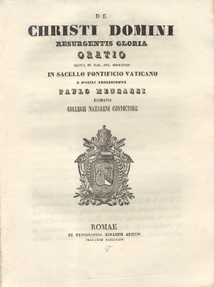 De Christi Domini Resurgentis Gloria. Oratio in Sacello Pontificio Vaticano …
