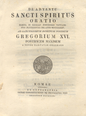 De Adventu Sancti Spiritus. Oratio habita in Sacello Pontificio Vaticano …