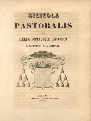 Epistola Pastoralis ad Clerum, et Populum Novariensis.