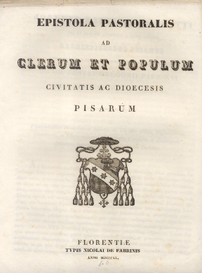 Epistola Pastoralis ad Clerum et Populum Pisarum.