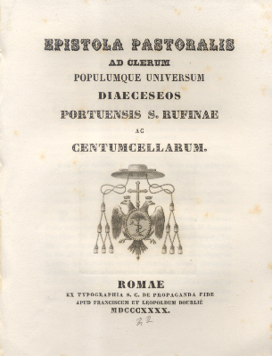 Epistola Pastoralis ad Clerum et Populum Poetuensis S. Rufinae ac …