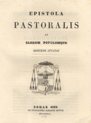 Epistola Pastoralis ad Clerum et Populum Apuanae.