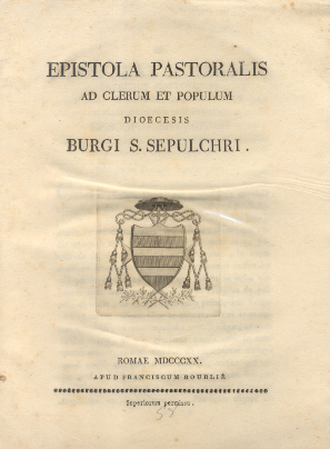 Epistola Pastoralis ad Clerum et Populum Bugi S. Sepulchri.