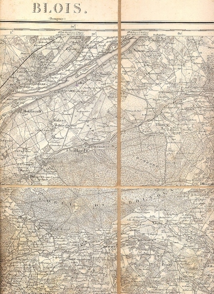 Carta geografica di Blois.