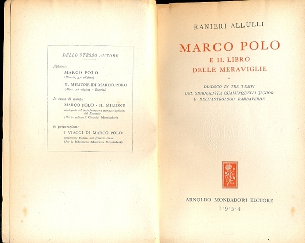 Marco Polo e il libro delle meraviglie. Dialogo in tre …