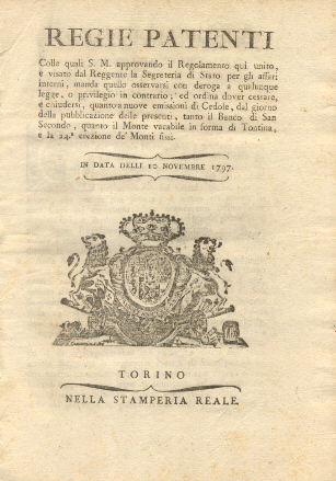 Regie Patenti riguardo la cessazione e la chiusura delle nuove …