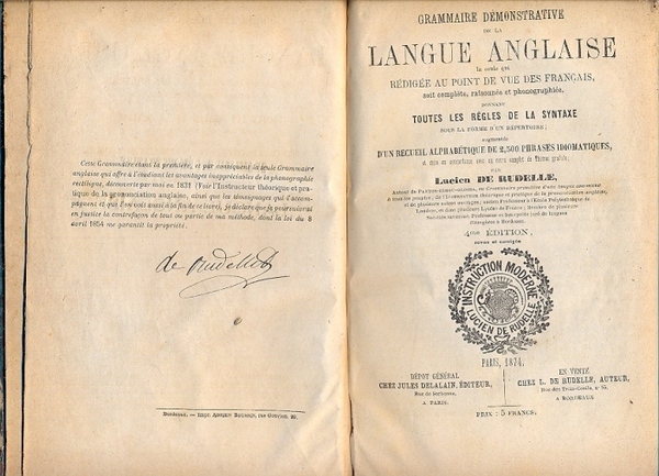 Grammaire demostrative de la langue anglaise la seule qui redigee …