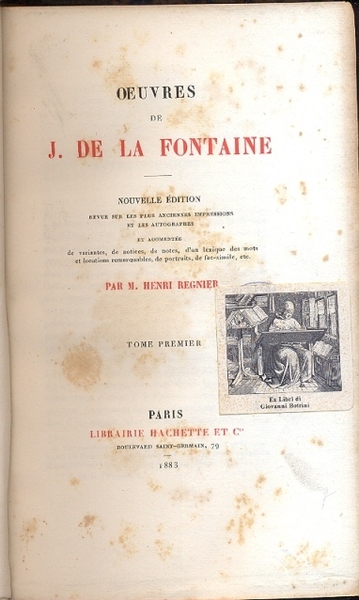 Oeuvres de J. De La Fontaine. (Les Grands ecrivains de …