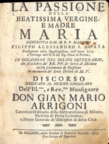 Opera miscellanea di scritti sacri, saluti e benedizioni, orazioni funebri.