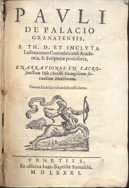 Enarrationes in Sacrosanctum Iesu Christi Evangelium secundum Mattheum.