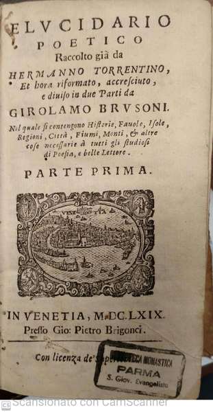 Elucidario poetico. Raccolto già da Hermanno Torrentino et hora riformato, …