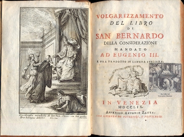 Volgarizzamento del Libro di San Bernardo della considerazione, mandato ad …