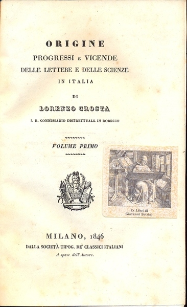 Origine, progressi e vicende delle lettere e delle scienze in …