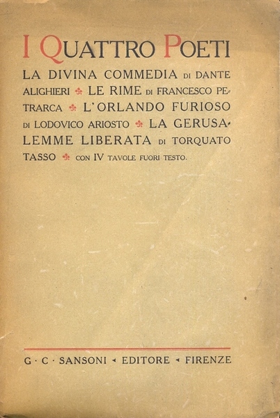 I quattro poeti. La Divina Commedia di Dante Alighieri. Le …