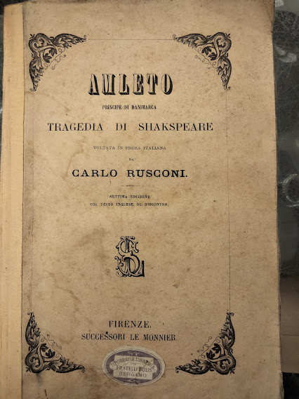 Amleto , principe di Danimarca. Voltata in prosa italiana da …