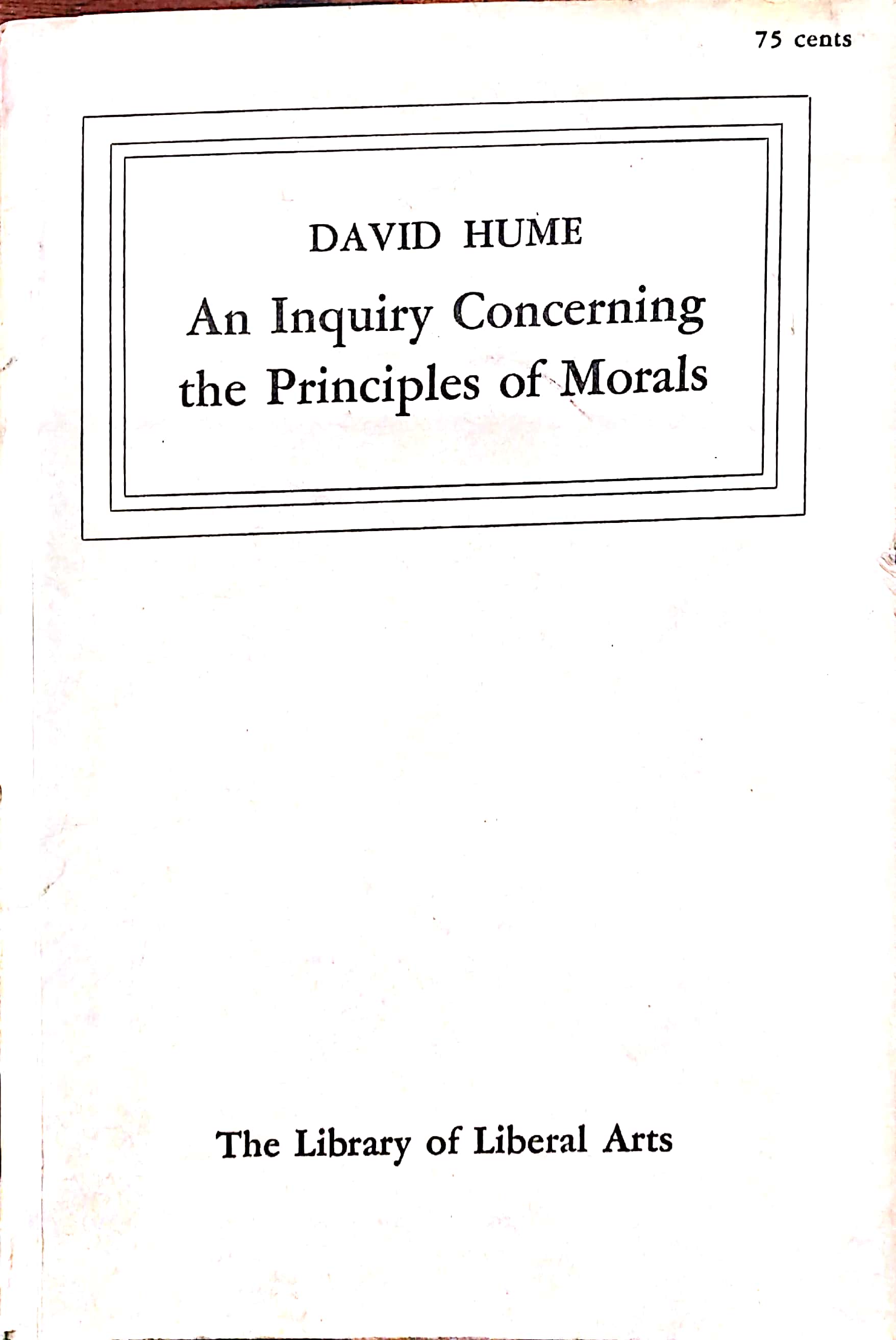 An Inquiry concerning the principles of morals. Whit a supplement: …