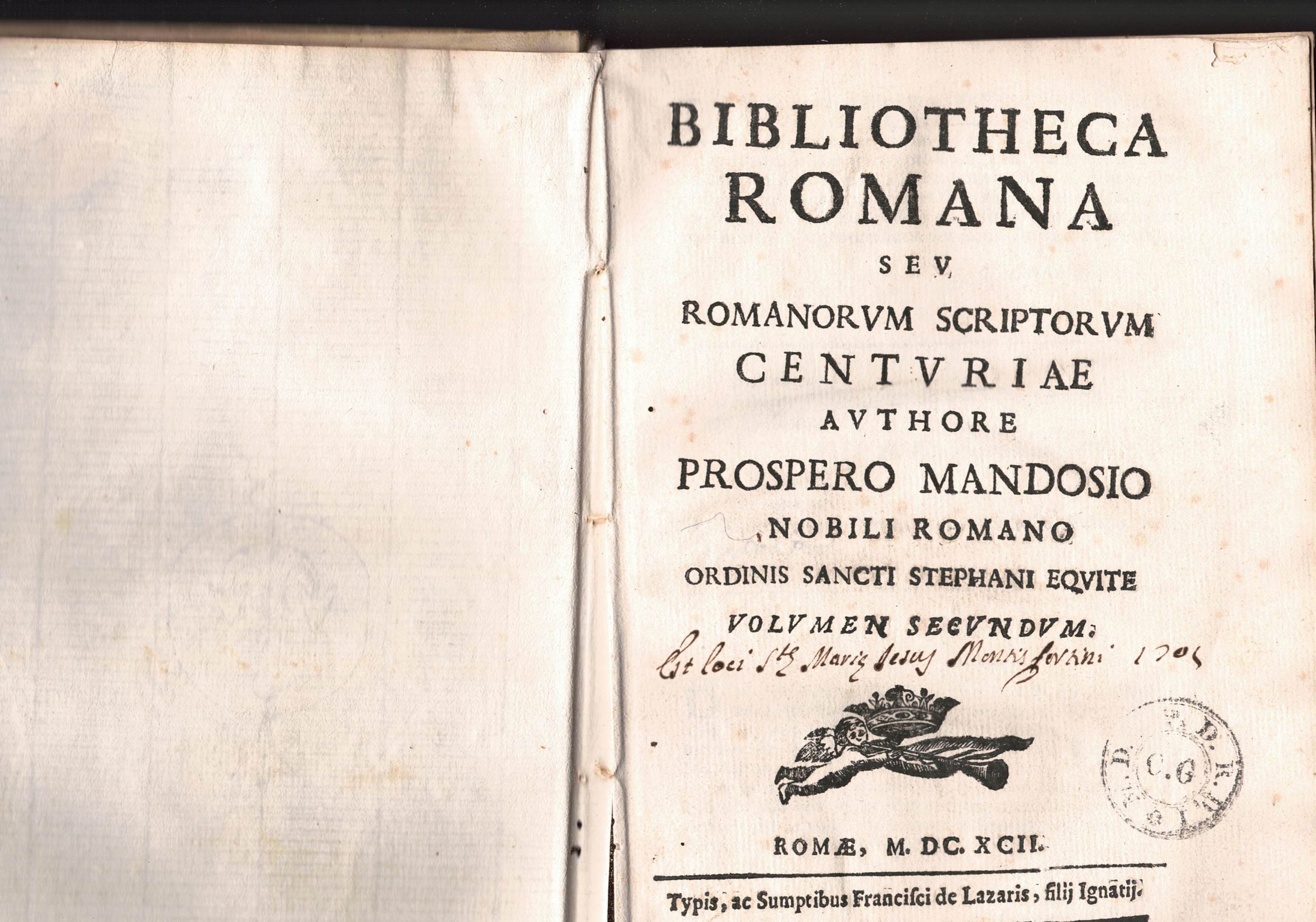 Bibliotheca Romana seu romanorum scriptorum centuriae.Volumen secundum.