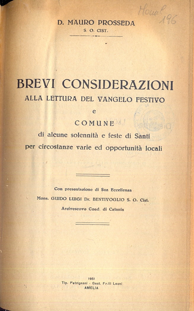 Brevi considerazioni alla lettura del Vangelo festivo.