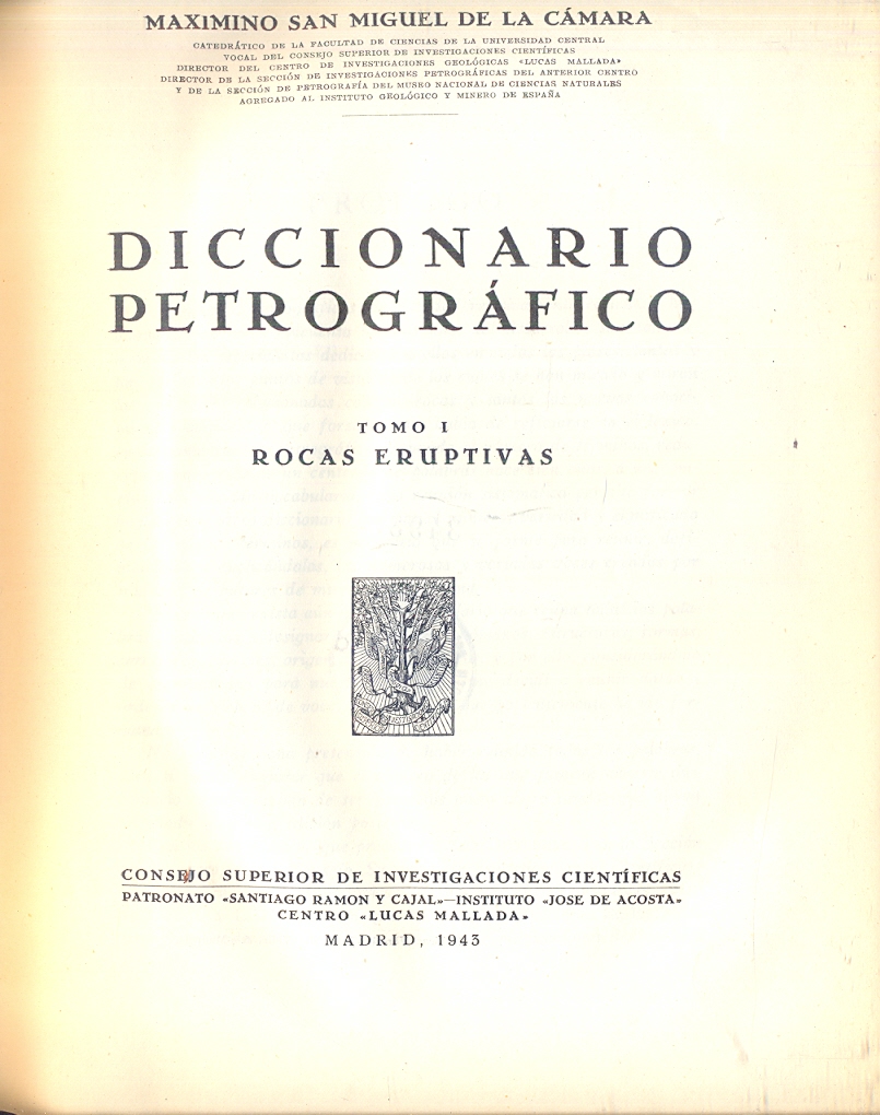 Diccionario Petrografico. Rocas eruptivas. La composicion quimica y las clasificaciones …
