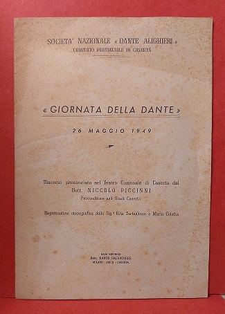 Giornata della Dante - Discorso di Dott. Niccolo Piccini.