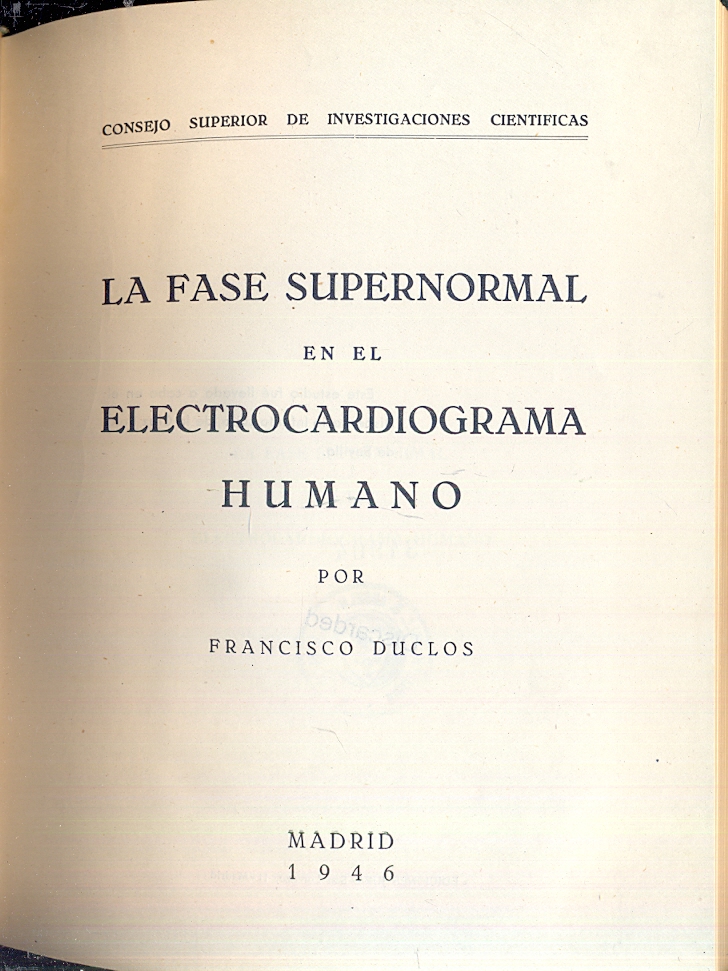 La fase supernormal en el electrocardiograma humano.