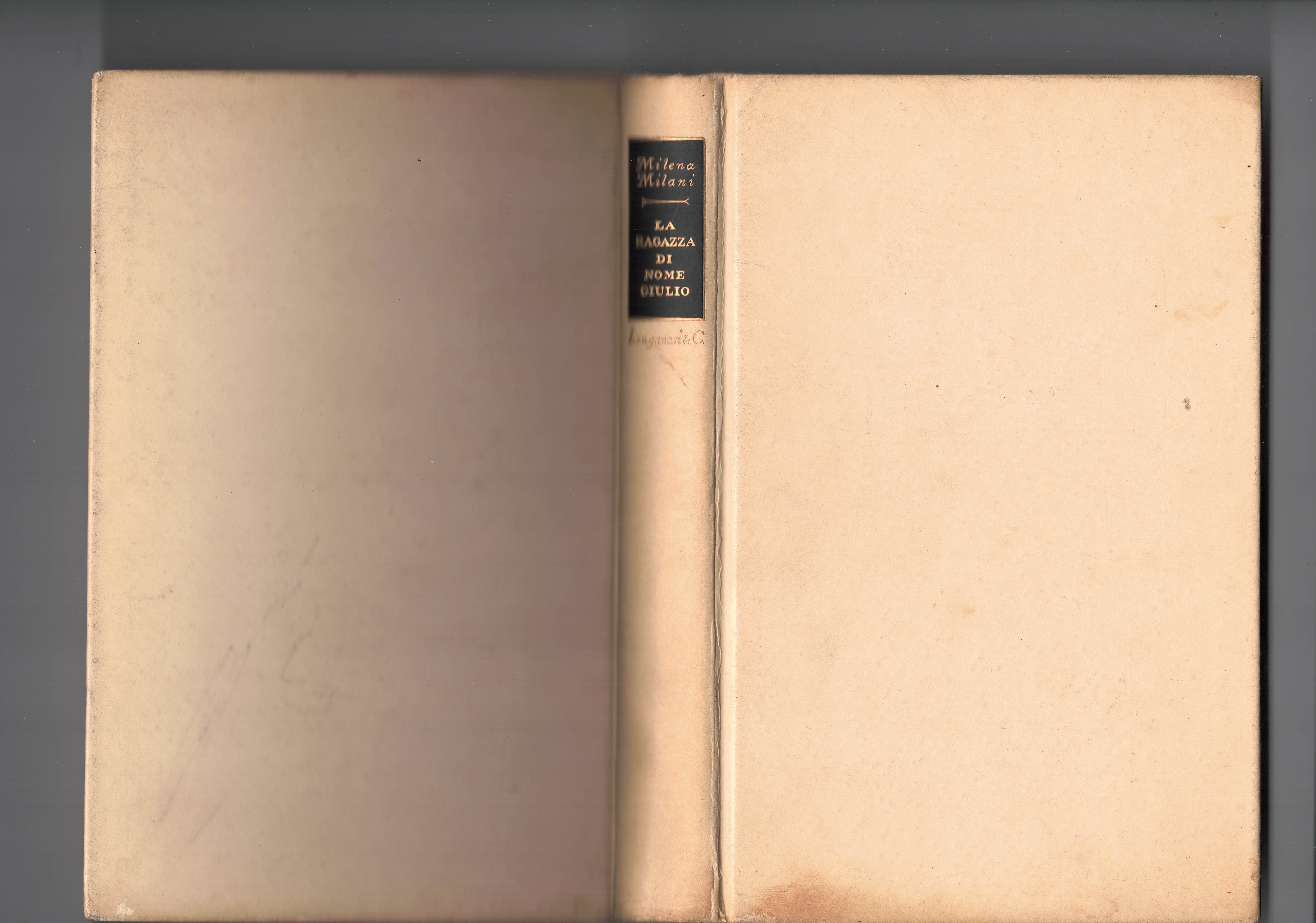 La ragazza di nome Giulio. Romanzo.