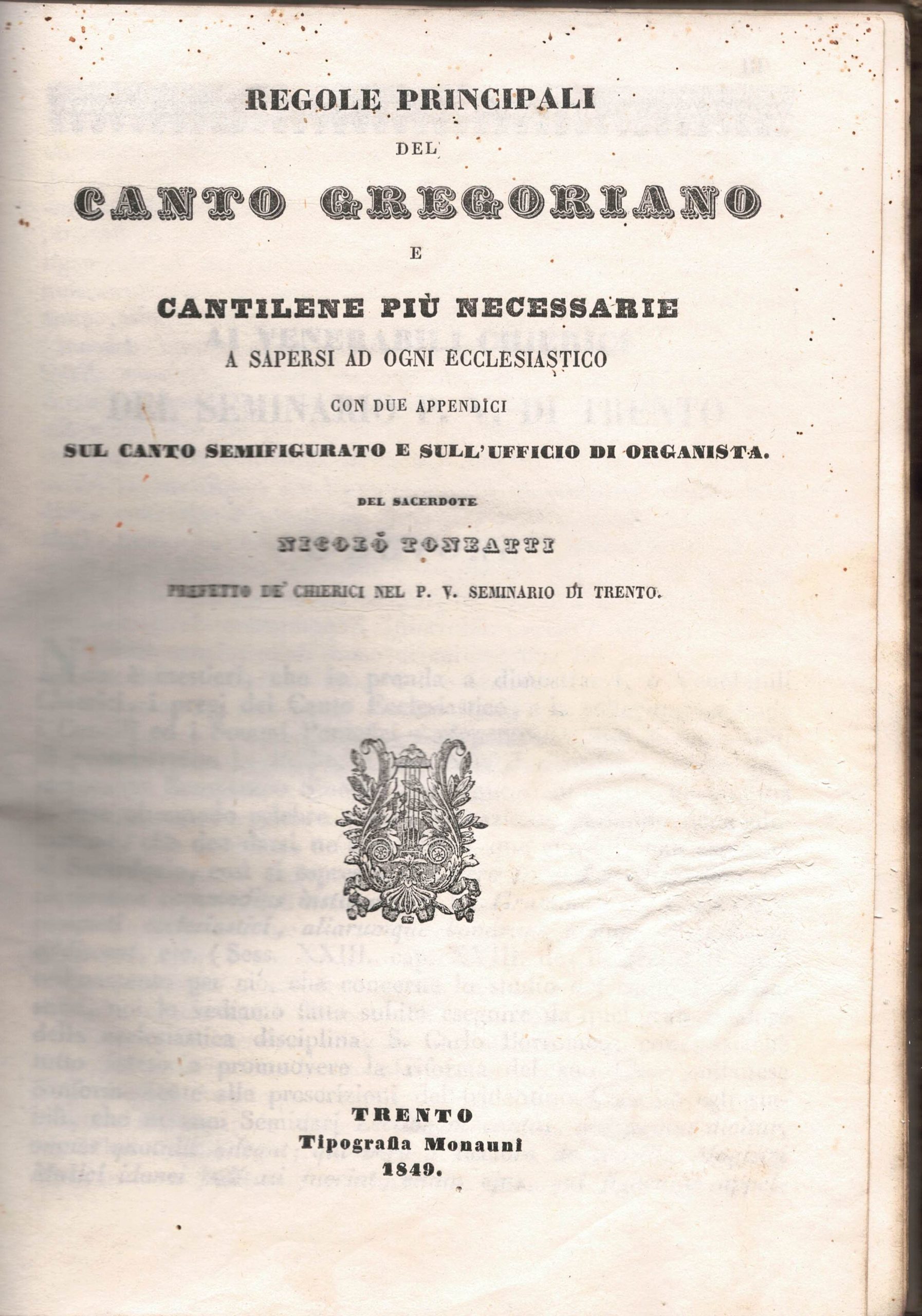 Regole principali del Canto Gregoriano e cantilene più necessarie a …
