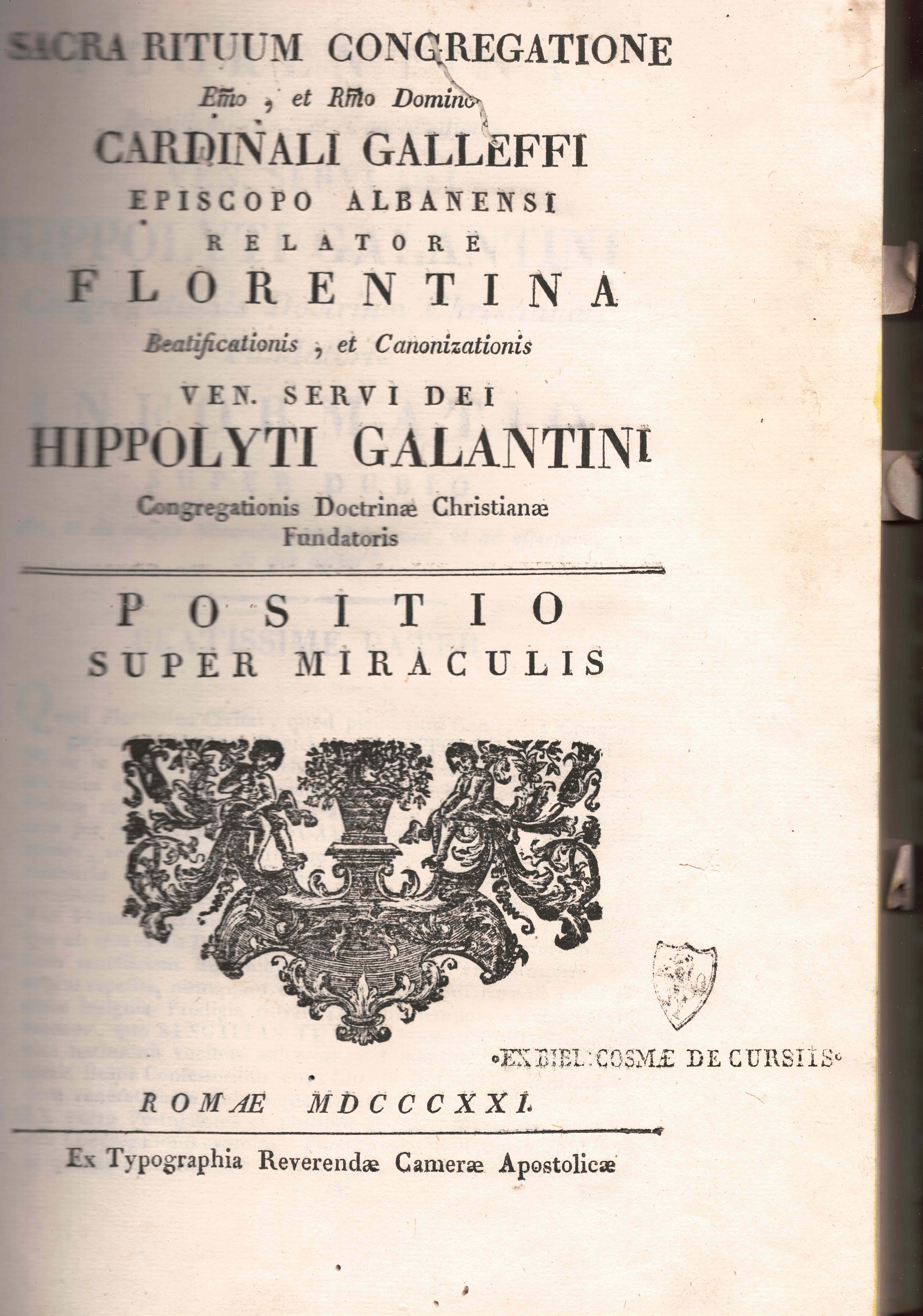 Sacra Rituum Congregatione, Beatificationis, et Canonizationis Ven. Servi Dei Hippolyti …