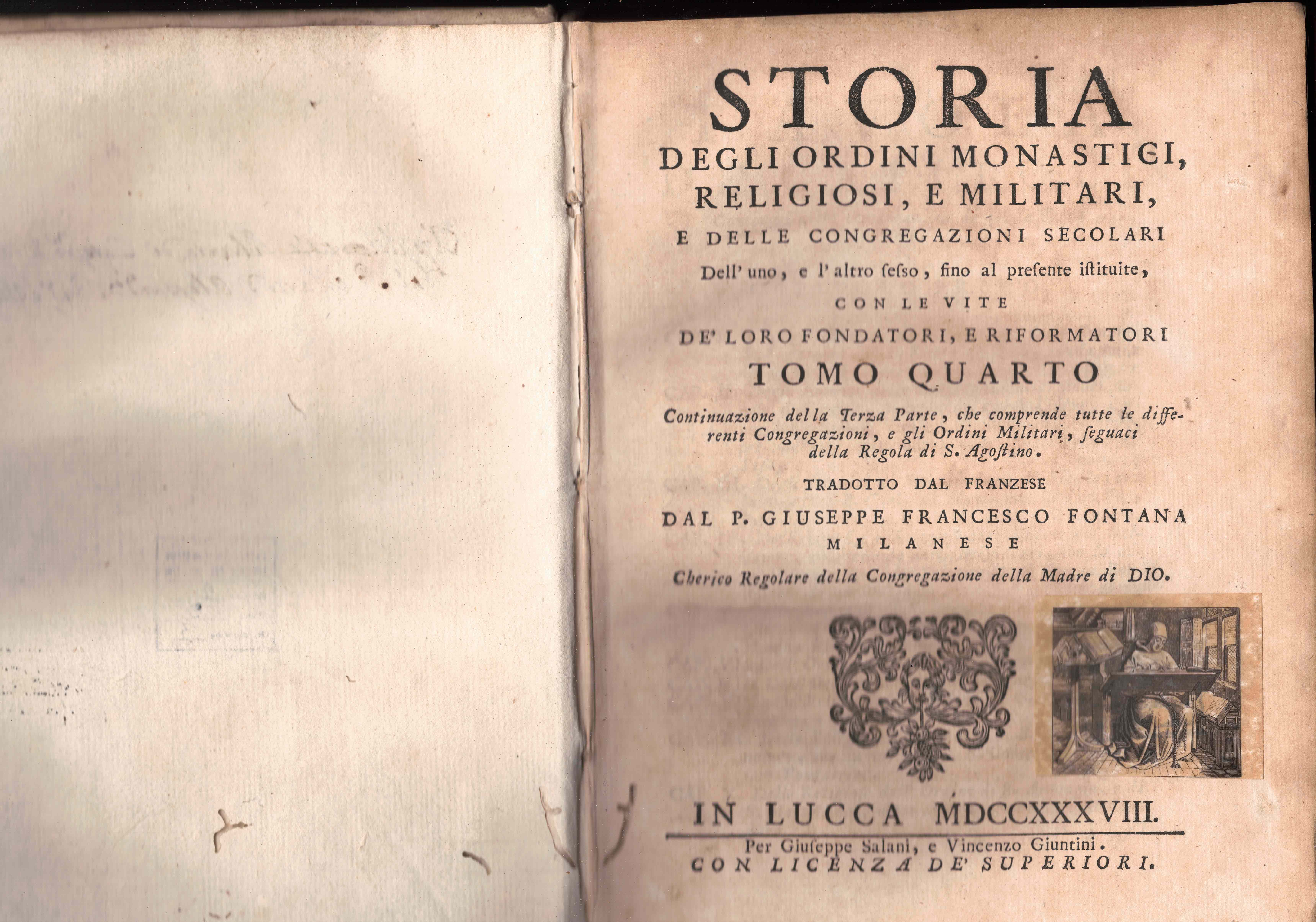 Storia degli ordini monastici, religiosi, e militari, e delle congregazioni …