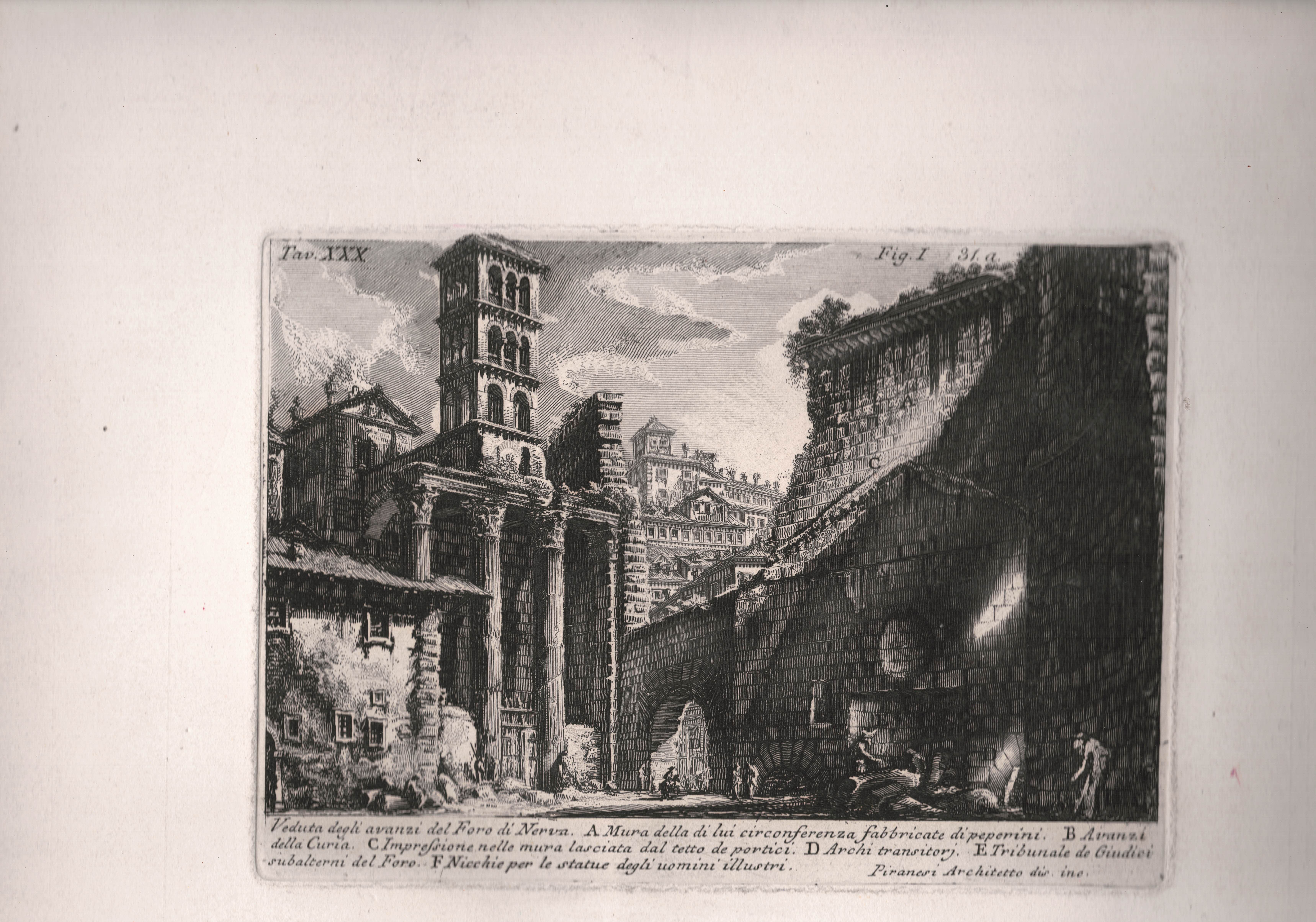 Veduta degli avanzi del foro di Nerva.