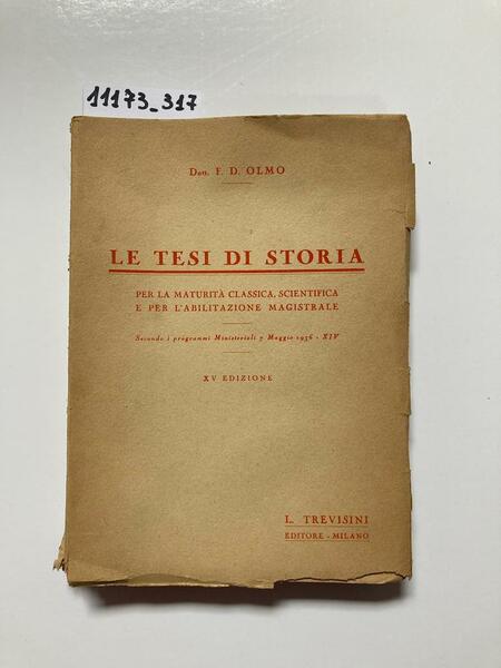 Le tesi di storia