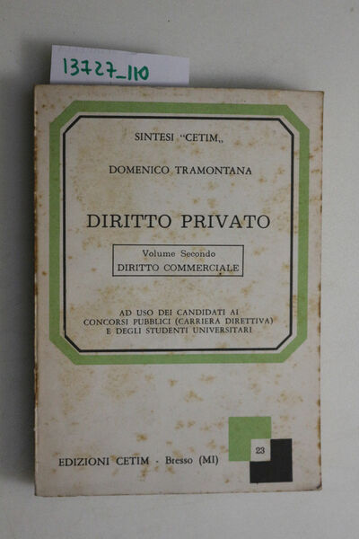 Diritto privato. Volume secondo: Diritto Commerciale