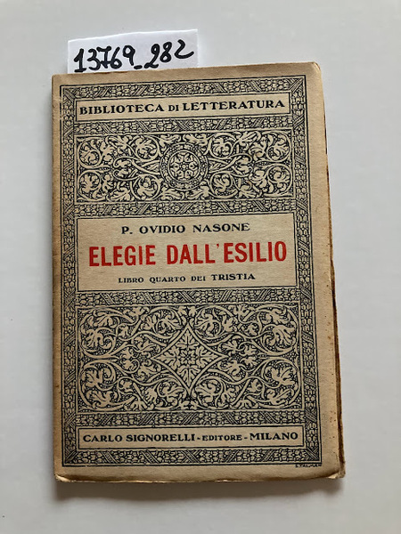 Elegie dall'esilio. libro quarto dei tristia