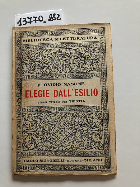 Elegie dall'esilio. Libro terzo dei tristia