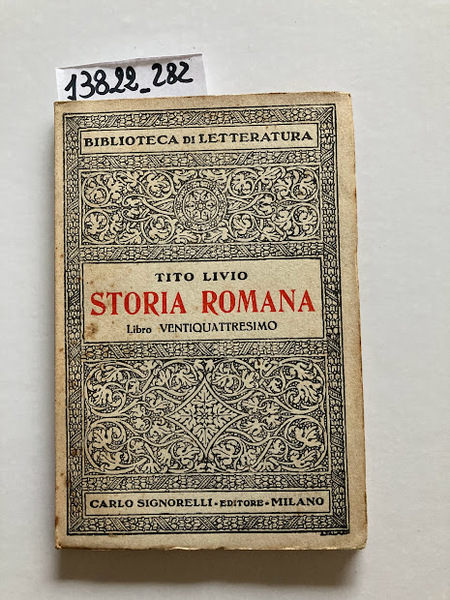 Storia romana. Libro ventiquattresimo