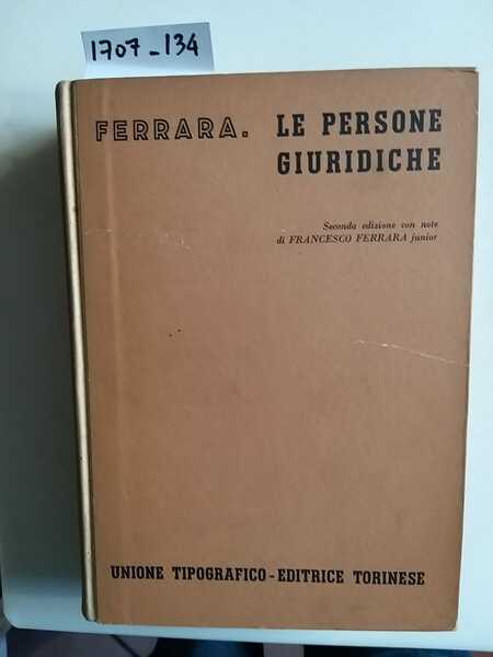 Le persone giuridiche - Trattato di Diritto civile - seconda …