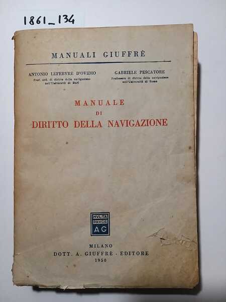 Manuale di diritto della navigazione