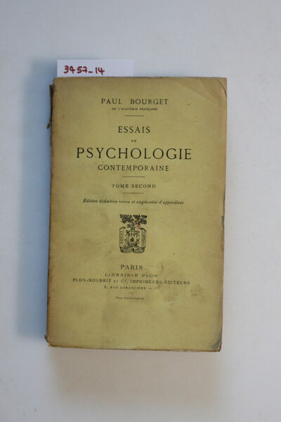 Essais de psychologie contemporaine - tome II