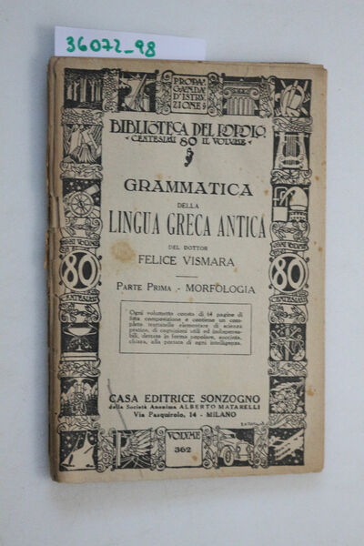 Grammatica della lingua greca antica