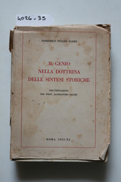 Il genio nella dottrina delle sintesi storiche, con prefazione di …