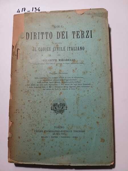 Del diritto dei terzi secondo il Codice civile italiano - …