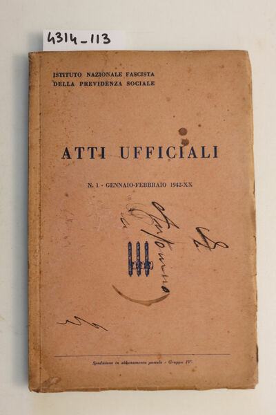 ATTI UFFICIALI N° 1 Gennaio-Febbraio 1942 n°1