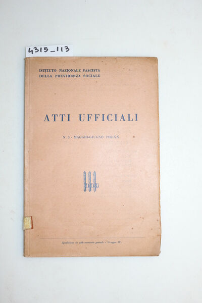 ATTI UFFICIALI N° 3 Maggio-Giugno 1942