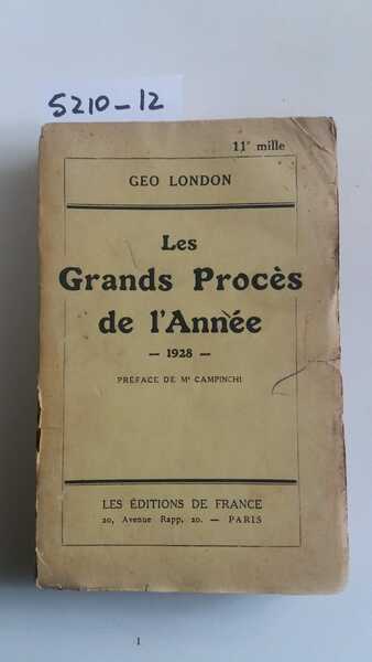 Les Grands Proces de l'Année - 1928