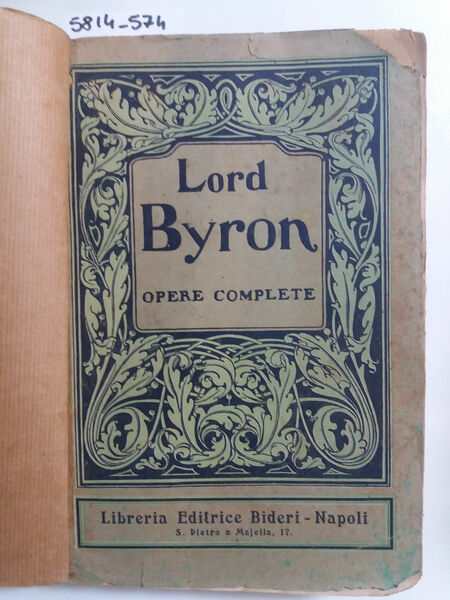 Opere complete di lord Giorgio Byron