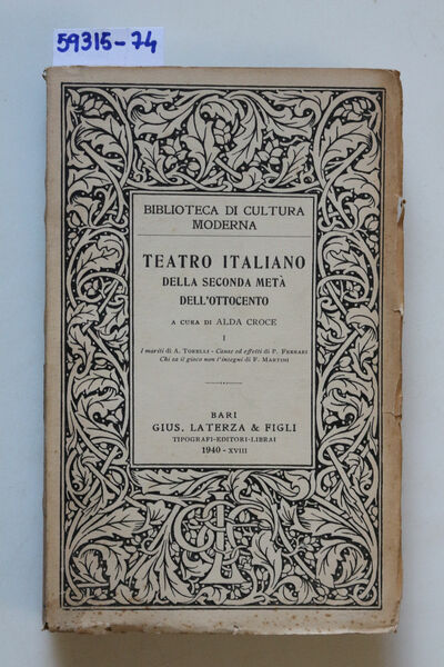 Teatro italiano della seconda metà dell'Ottocento. Volume primo