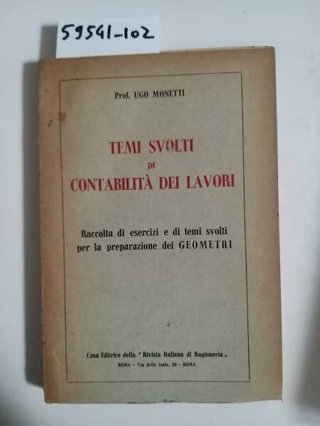 Temi svolti di contabilità dei lavori - raccolta di esercizi …